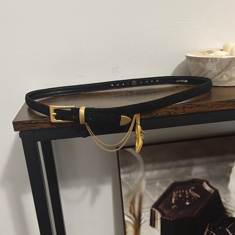Suzi Roher Black Belt with Gold Accents